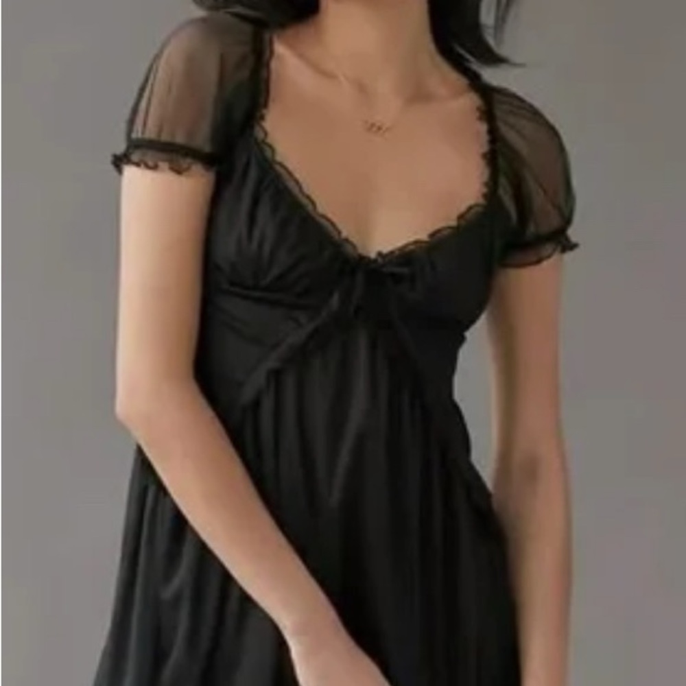 Urban Outfitters Black Sammy Mesh Mini Dress,Size XS